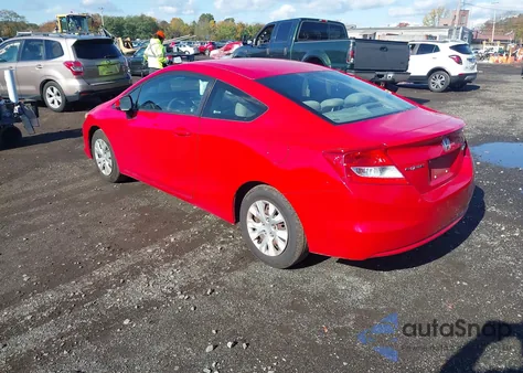 2012 Honda Civic Lx z USA, uszkodzony, nr VIN 2HGFG3B55CH527887